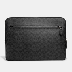 COACH Zip Around Laptop Case In Signature Canvas